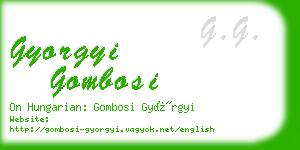 gyorgyi gombosi business card